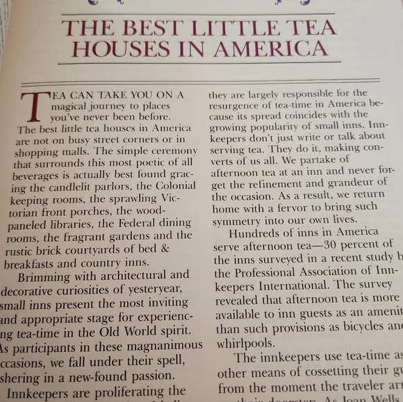 "TEA-TIME AT THE INN"  brand new book..beautiful photos.hardcover bk. - Picture 3 of 5